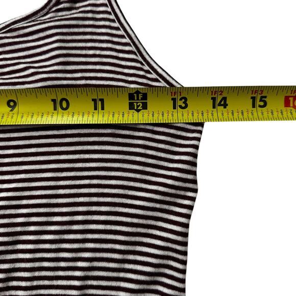 Brandy Melville Maroon/White Striped A-line Mini Dress Women's One Size | 42-5-2 - Picture 6 of 6